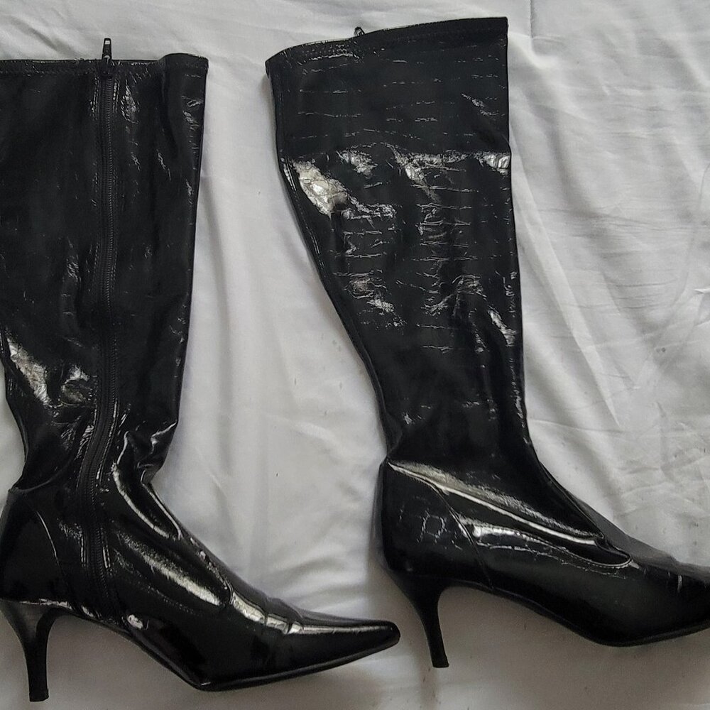Nine & Co Women's Elegant Black Knee-High Boots Size 8M